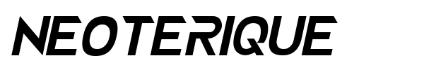 Neoterique font preview